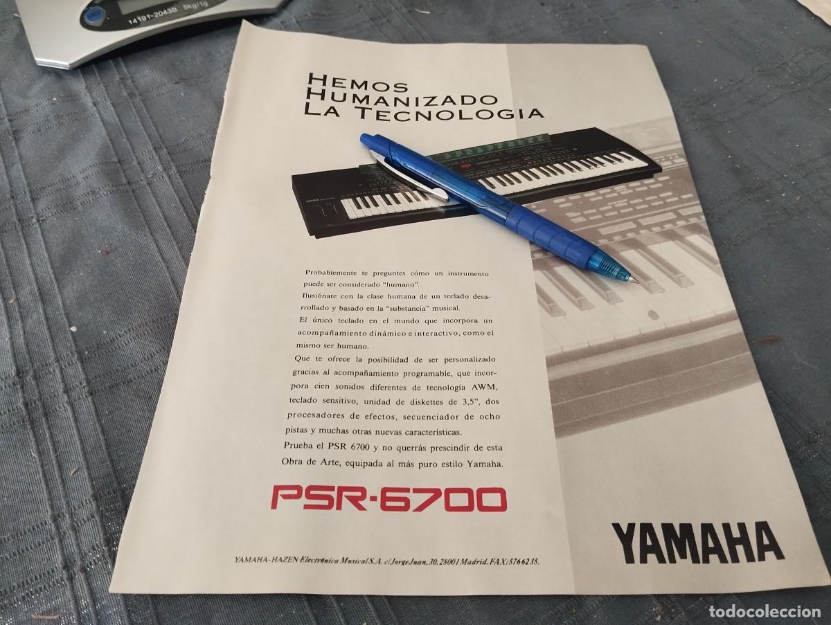 Cat&aacute;logos publicitarios: TECLADO YAMAHA PSR - 6700 ANUNCIO PUBLICIDAD REVISTA 1991