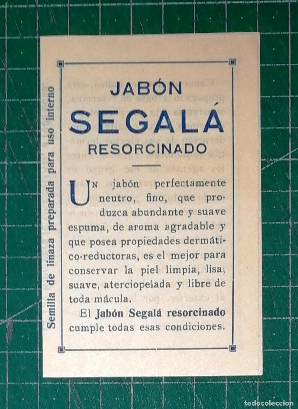 Cat&aacute;logos publicitarios: FOLLETO. PUBLICIDAD. JAB&Oacute;N SEGAL&Aacute; RESORCINADO. LINO / Laboratorio Casa Segal&aacute;, S.A., a&ntilde;os 40-50