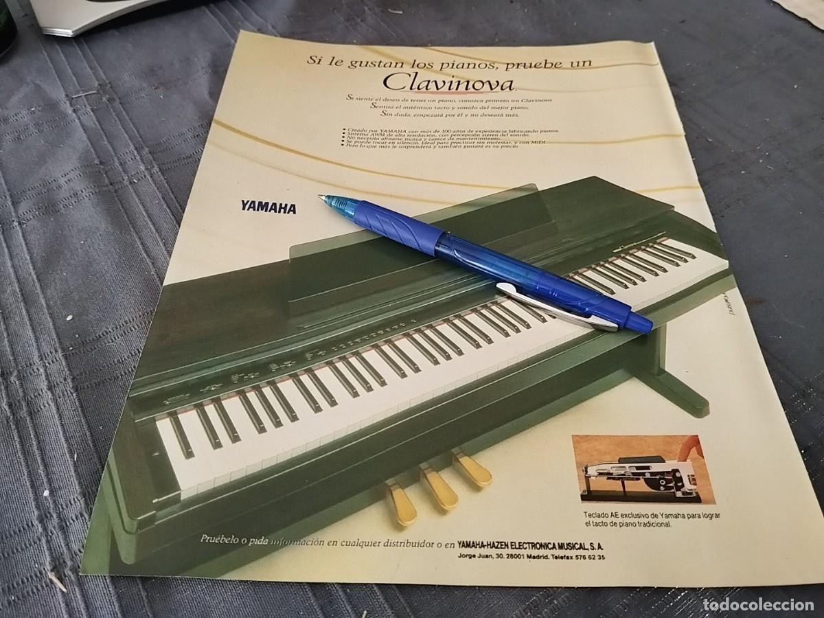 Cat&aacute;logos publicitarios: TECLADO ORGANO CLAVINOVA YAMAHA ANUNCIO PUBLICIDAD REVISTA 1991 BONITO PARA ENMARCAR