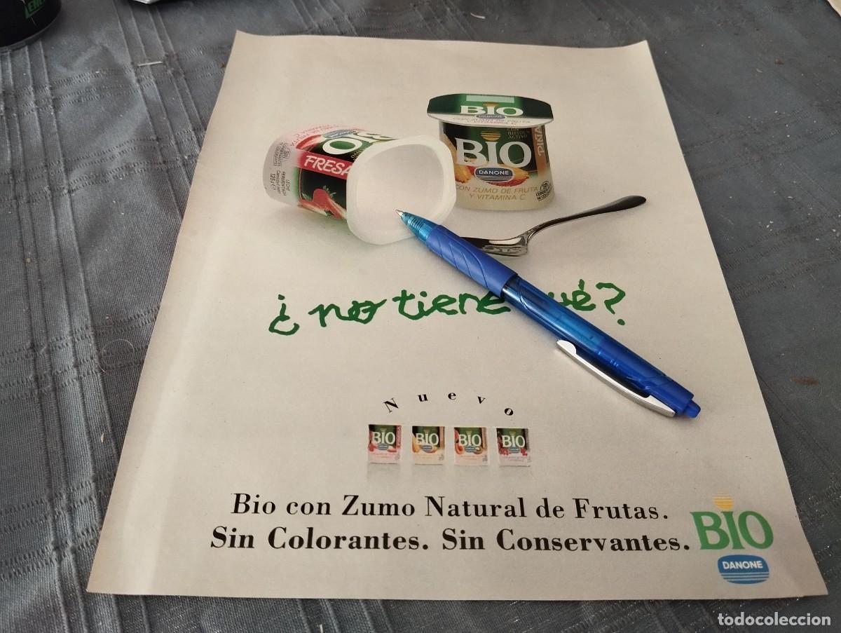 Cat&aacute;logos publicitarios: DANONE BIO ANUNCIO PUBLICIDAD REVISTA 1992 BONITO PARA ENMARCAR