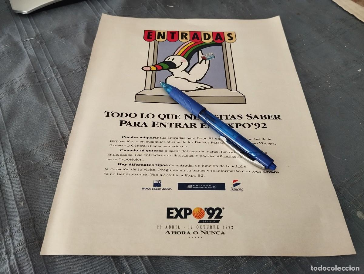 Cat&aacute;logos publicitarios: CURRO EXPO 92 ANUNCIO PUBLICIDAD REVISTA 1992 BONITO PARA ENMARCAR