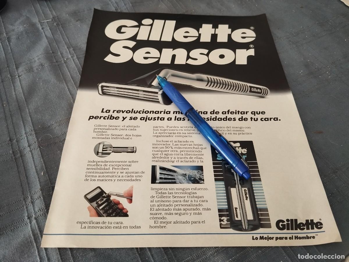 Cat&aacute;logos publicitarios: GILLETTE SENSOR MAQUINILLA AFEITAR ANUNCIO PUBLICIDAD REVISTA 1992 BONITO PARA ENMARCAR