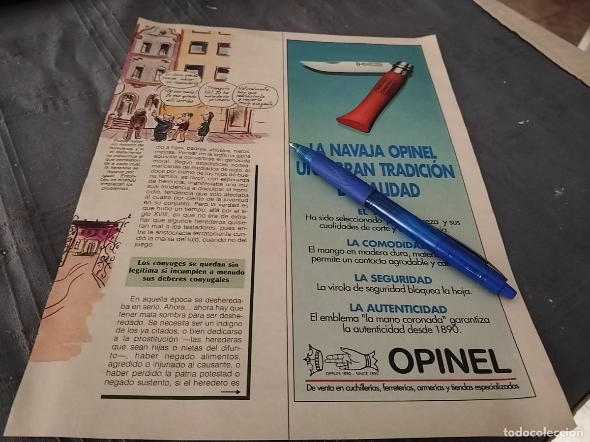 Cat&aacute;logos publicitarios: NAVAJA OPINEL ANUNCIO PUBLICIDAD REVISTA 1992 BONITO PARA ENMARCAR