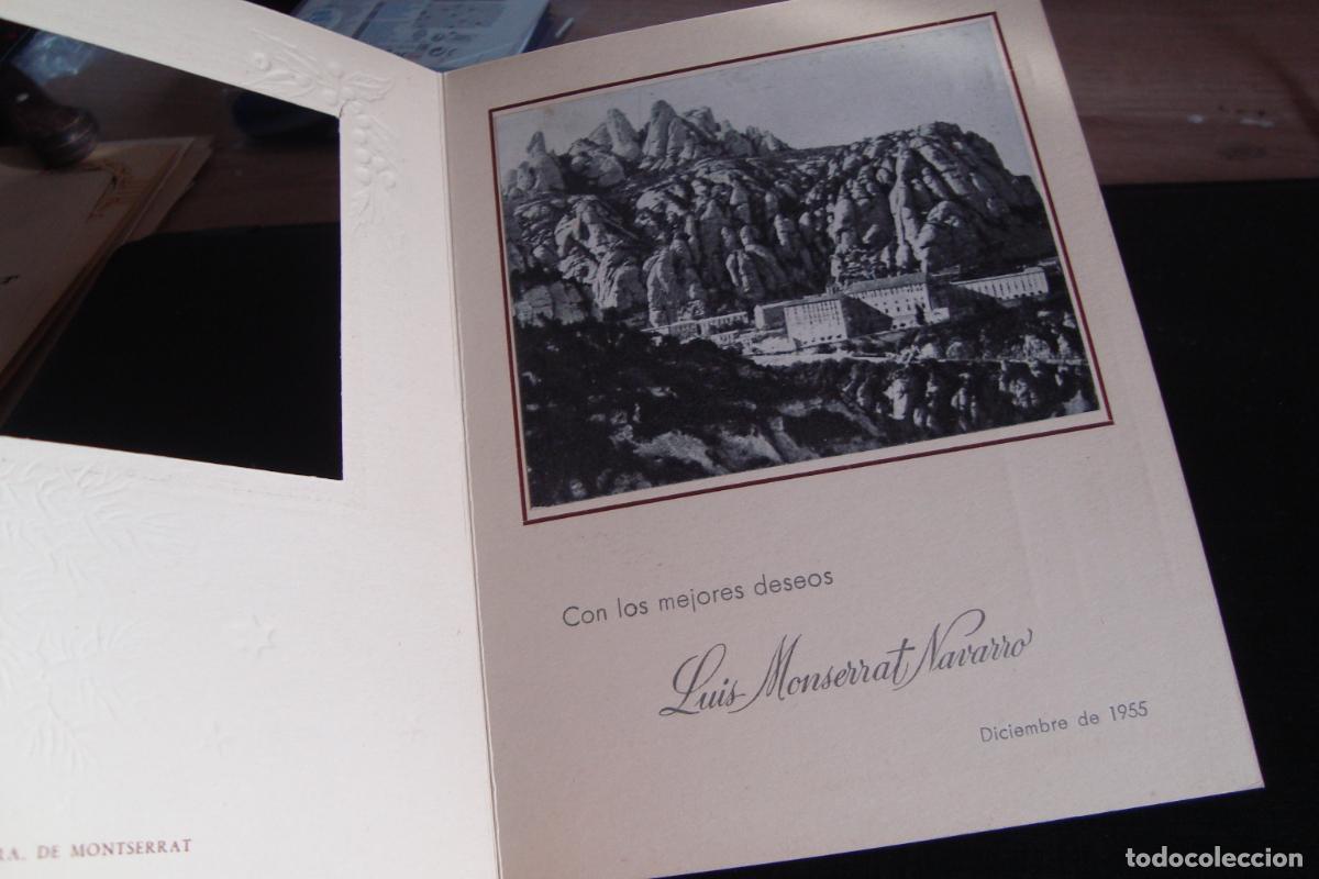 Cat&aacute;logos publicitarios: ANTIGUA TARJETA FELICITACION LUIS MONSERRAT NAVARRO 1955.