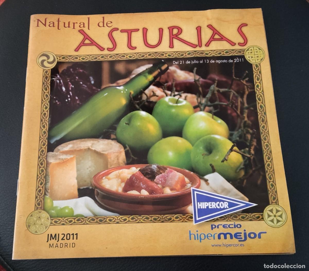 Cat&aacute;logos publicitarios: FOLLETO HIPERCOR NATURAL DE ASTURIAS CON ANUNCIO JMJ MADIRD 2011 EN PORTADA