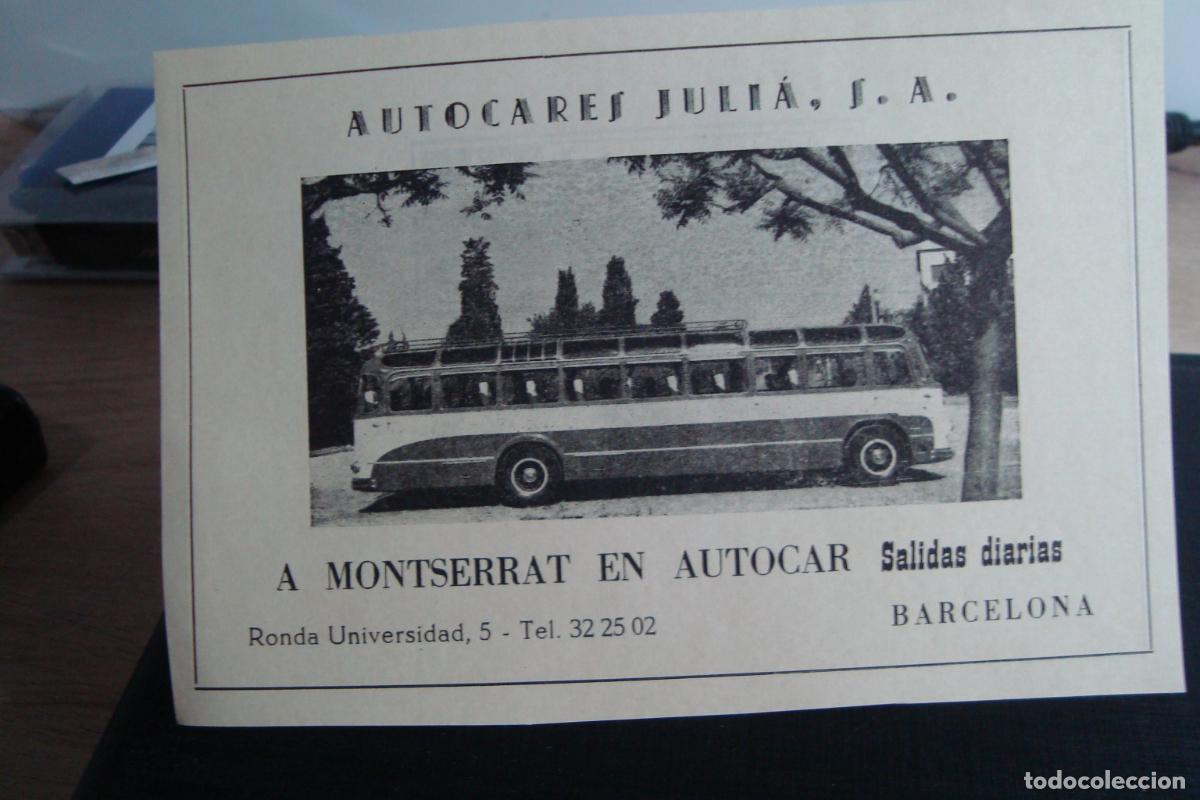 Cat&aacute;logos publicitarios: ANTIGUA PUBLICIDAD AUTOCARES JULIA S.A BARCELONA- MONTSERRAT