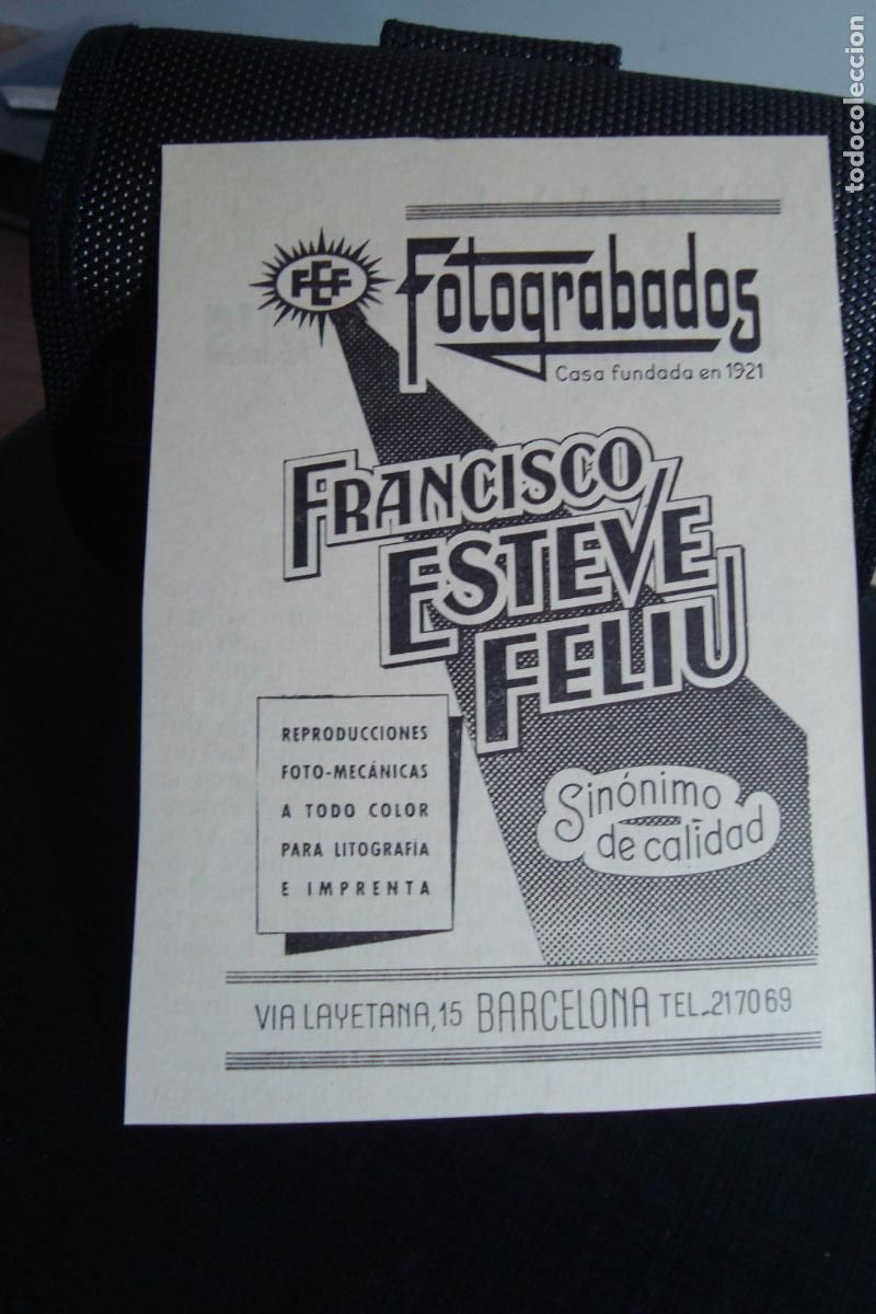 Cat&aacute;logos publicitarios: ANTIGUA PUBLICIDAD FOTOGRABADOS. FRANCISCO ESTEVE FELIU. BARCELONA