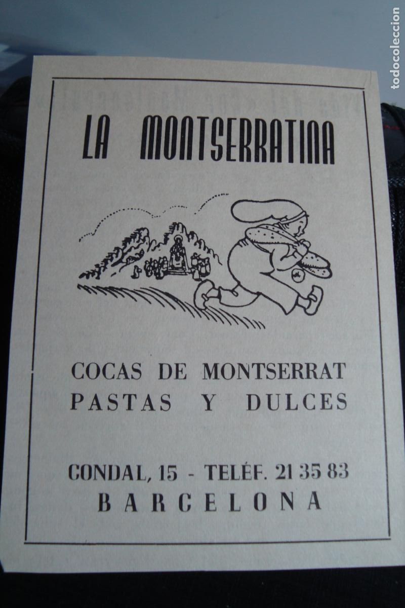 Cat&aacute;logos publicitarios: ANTIGUA PUBLICIDAD LA MONTSERRATINA. COCAS Y DULCES MONTSERRAT BARCELONA