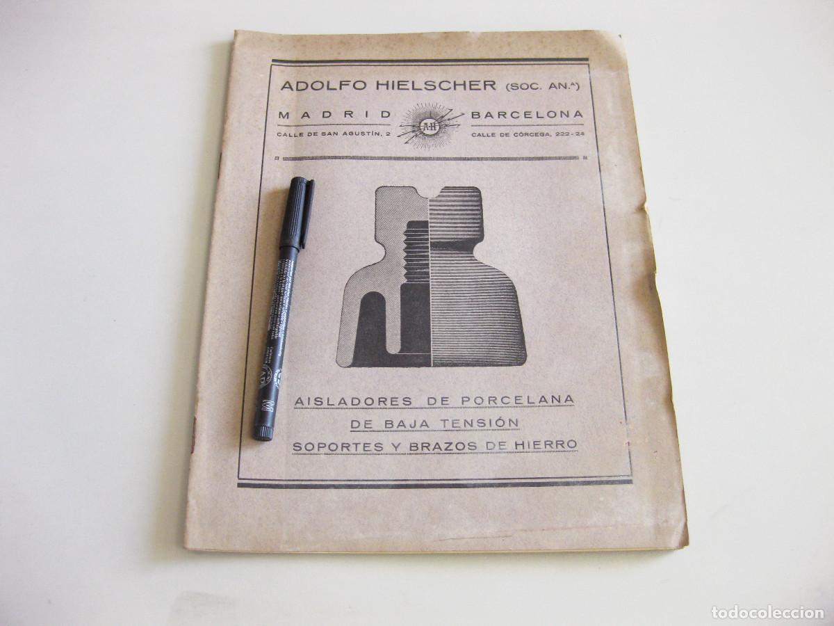Cat&aacute;logos publicitarios: CAT&Aacute;LOGO DE AISLADORES DE PORCELANA, SOPORTES Y BRAZOS PARA POSTES EL&Eacute;CTRICOS. ADOLFO HIELSCHER