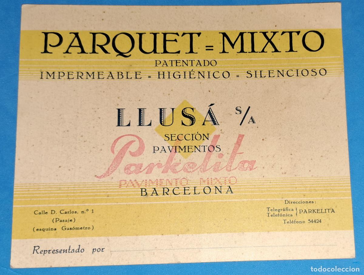 Cat&aacute;logos publicitarios: LISTA DE PRECIOS - A&Ntilde;O 1932 - LLUS&Aacute; S/A - BARCELONA - PARQUET MIXTO - PARKELITA