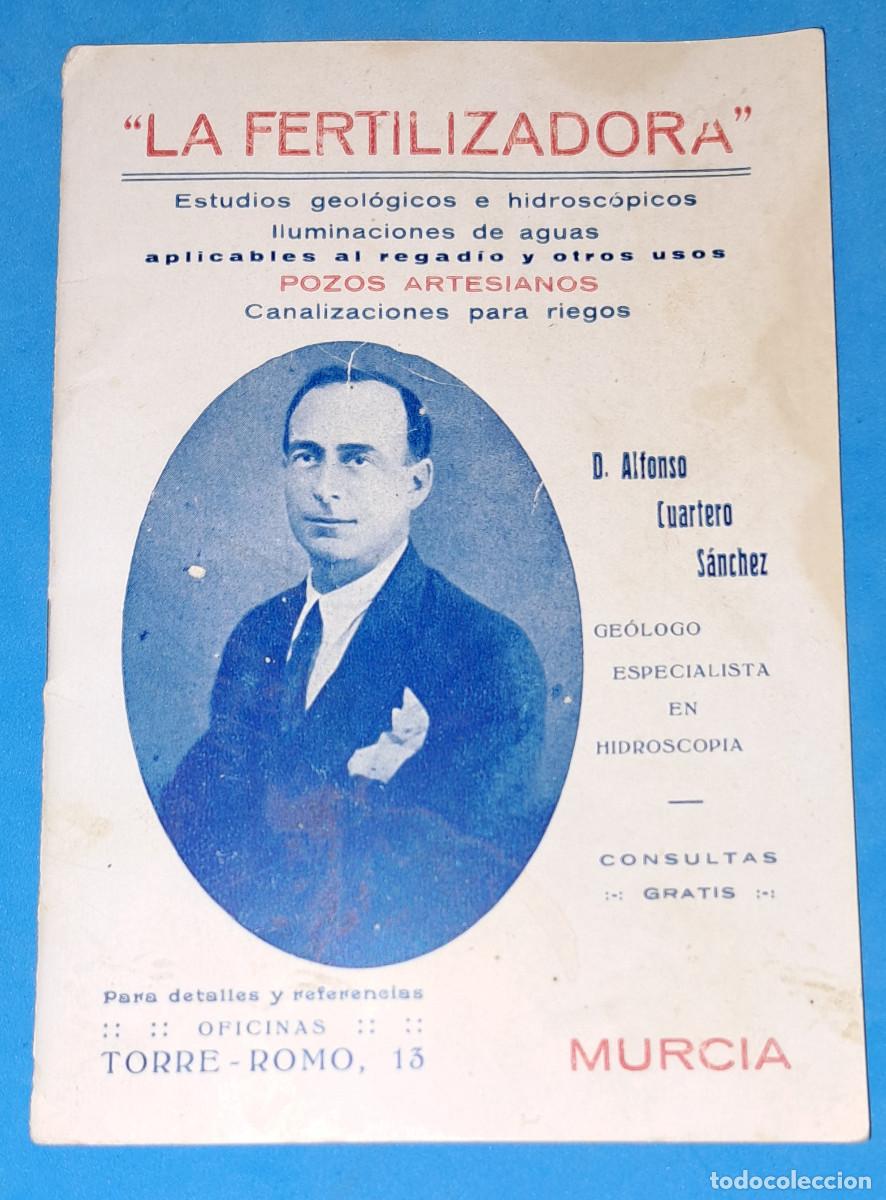 Cat&aacute;logos publicitarios: LA FERTILIZADORA - MURCIA - COMPA&Ntilde;&Iacute;A DE ALUMBRAMIENTO DE AGUAS - FOLLETO - A&Ntilde;OS 20