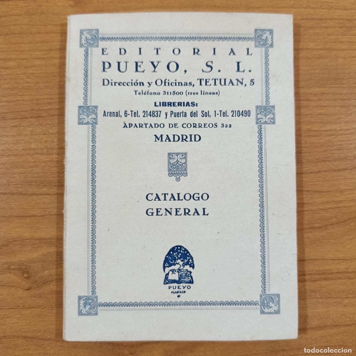 Cat&aacute;logos publicitarios: CAT&Aacute;LOGO GENERAL EDITORIAL PUEYO S L. CATALOGO DE LIBROS