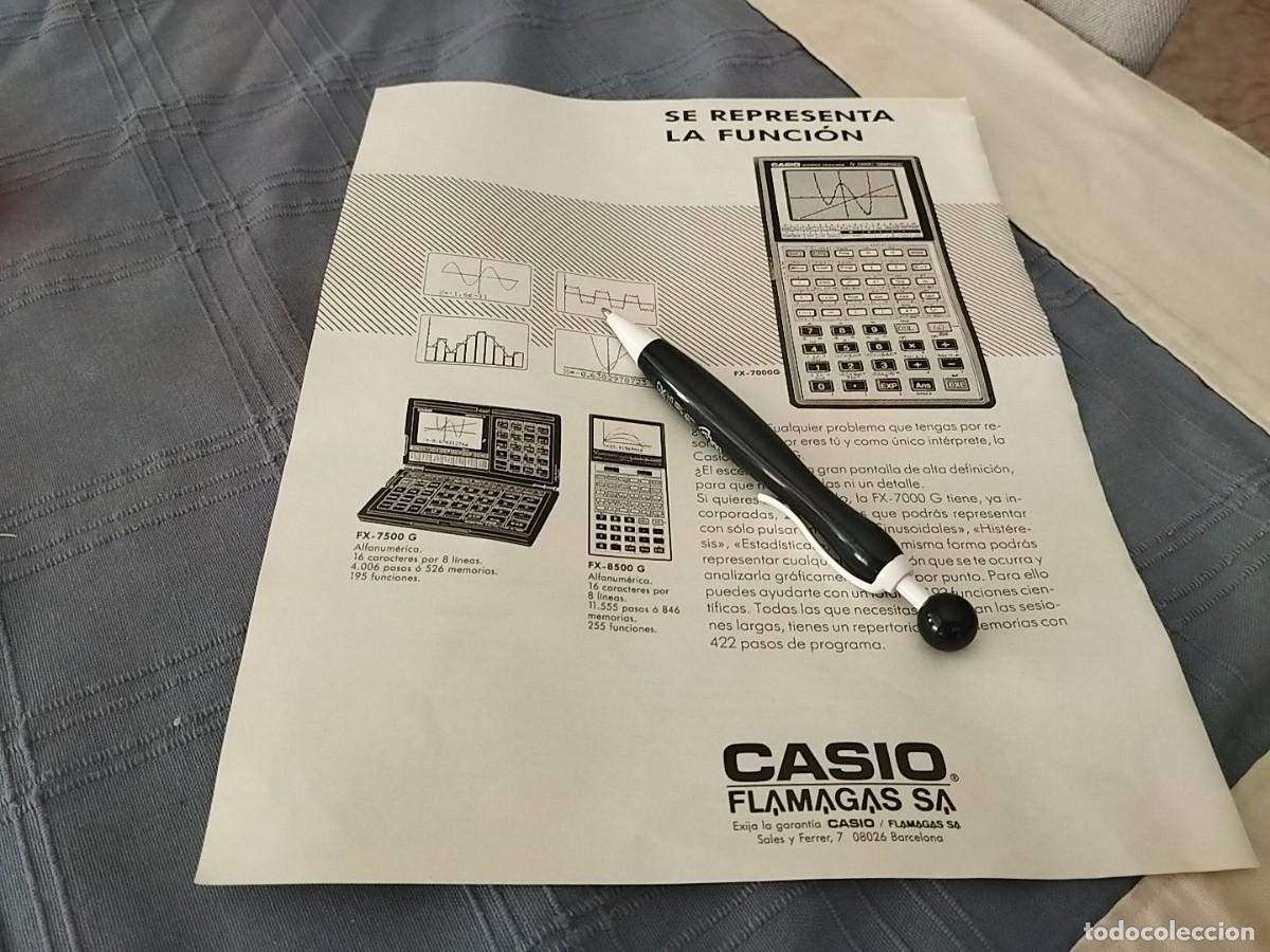 Cat&aacute;logos publicitarios: CALCULADORA CASIO FLAMAGAS ANUNCIO PUBLICIDAD REVISTA 1989 BONITO PARA ENMARCAR
