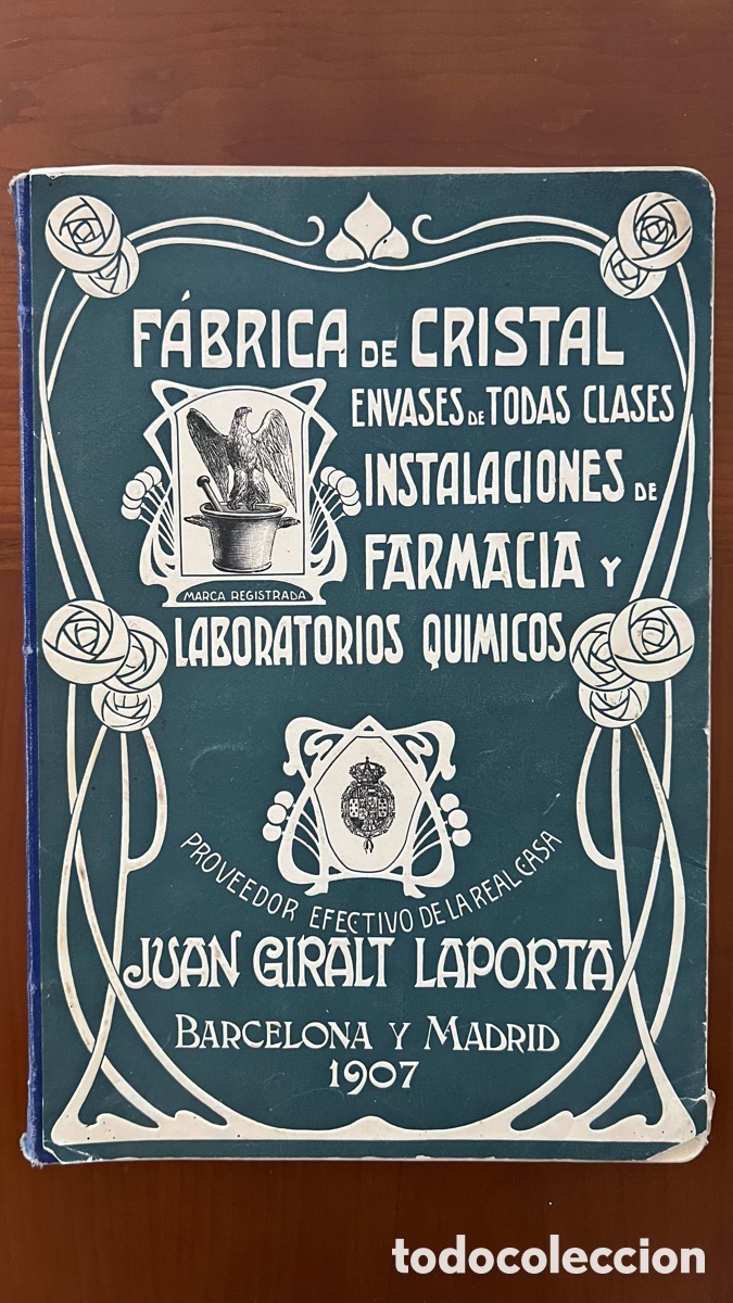 Cat&aacute;logos publicitarios: JUAN GIRALT LAPORTA. 1907. CAT&Aacute;LOGO F&Aacute;BRICA DE CRISTAL. ENVASES DE TODAS CLASES. BARCELONA Y MADRID
