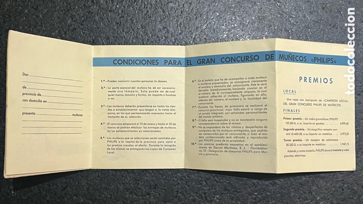 Cat&aacute;logos publicitarios: FOLLETO GRAN CONCURSO DE MU&Ntilde;ECOS PHILIPS - Foto 2