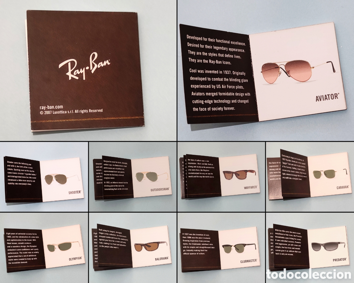 Cat&aacute;logos publicitarios: Cat&aacute;logo Ray-Ban Iconos gafas leyenda 2007 mini