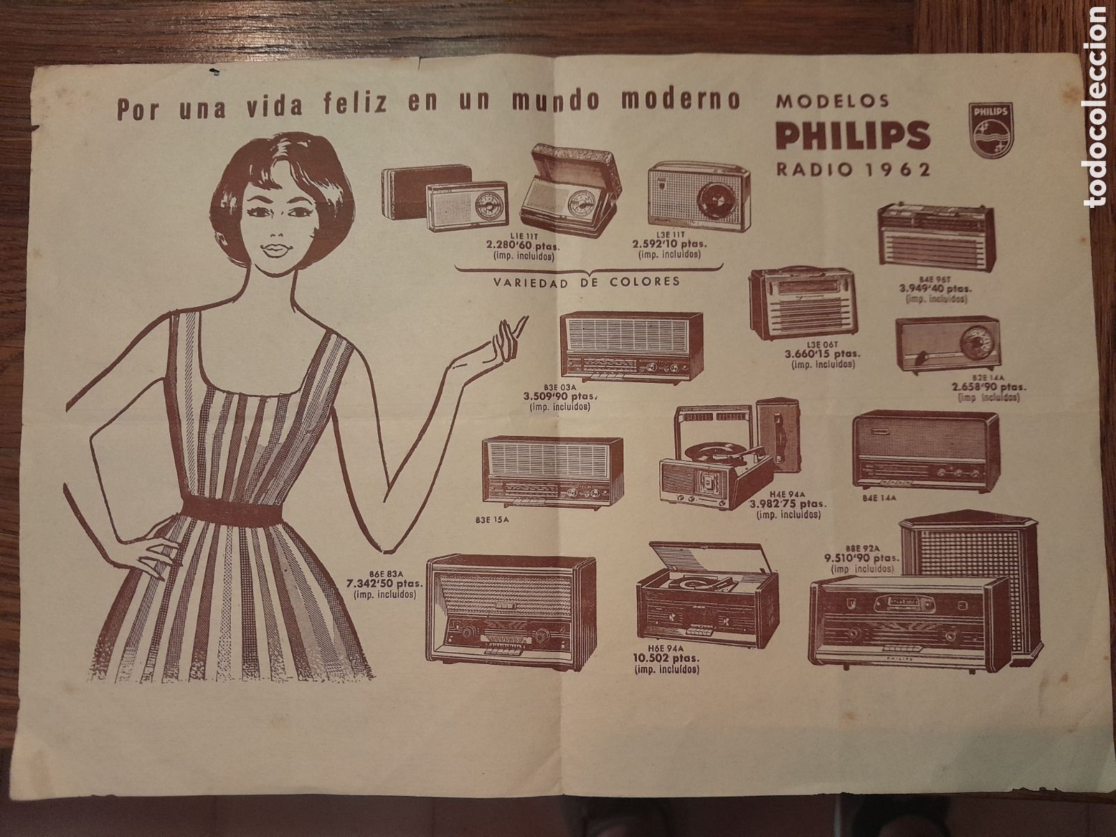Cat&aacute;logos publicitarios: Propaganda radios Philips 1962 - Foto 2