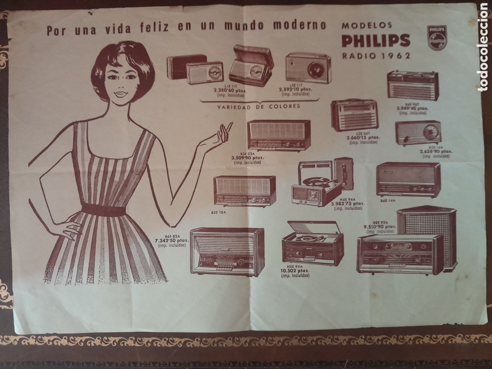 Cat&aacute;logos publicitarios: Propaganda radios Philips 1962