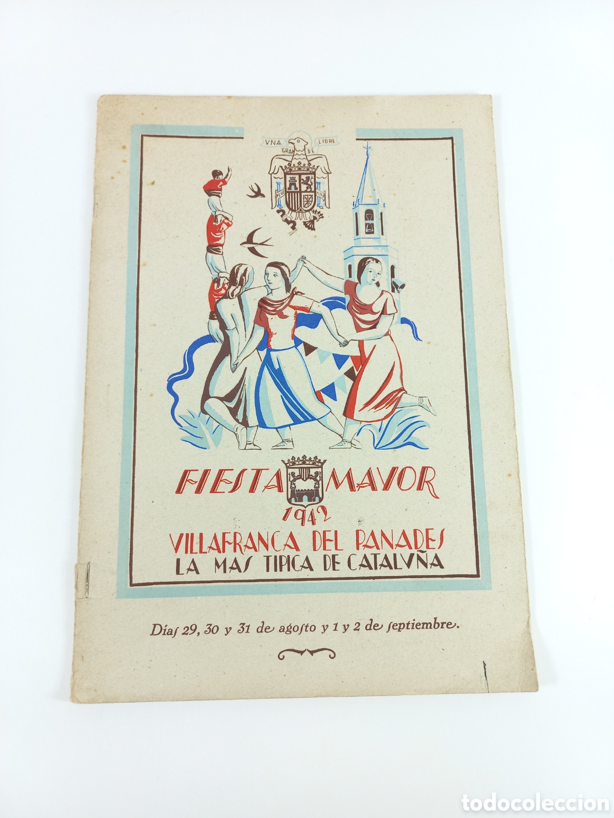 Cat&aacute;logos publicitarios: Programa Fiesta Mayor Vilafranca del Panades, 1942. Vilafranca del Penedes.