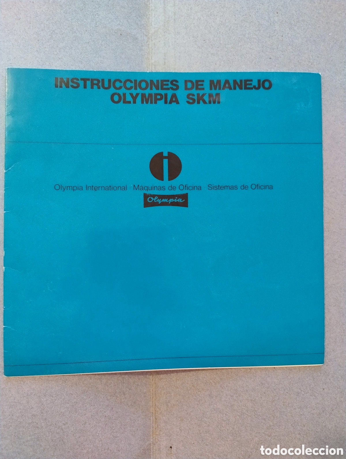 Cat&aacute;logos publicitarios: Instrucciones m&aacute;quina escribir Olympia SKM