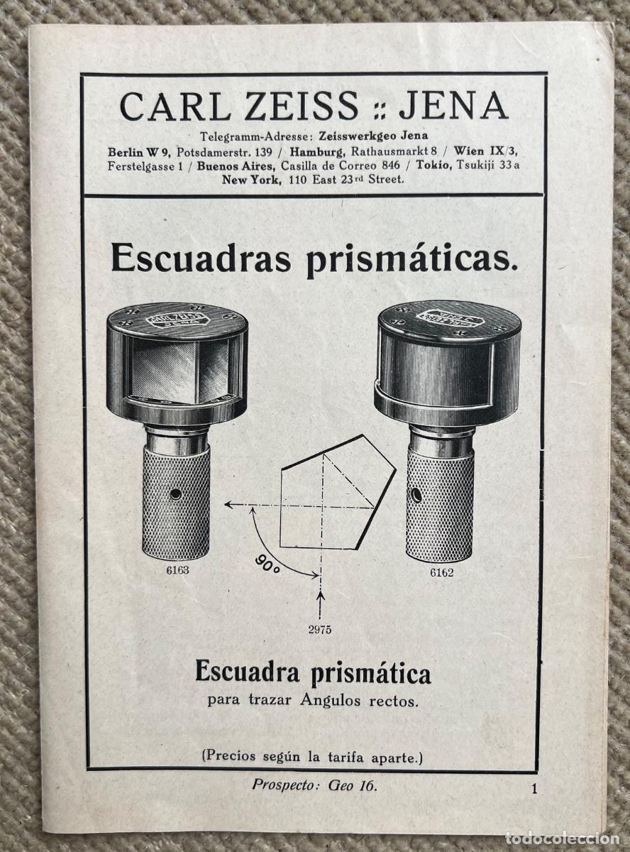 Cat&aacute;logos publicitarios: Cat&aacute;logo Carl Zeiss Jena - Escuadras Prism&aacute;ticas