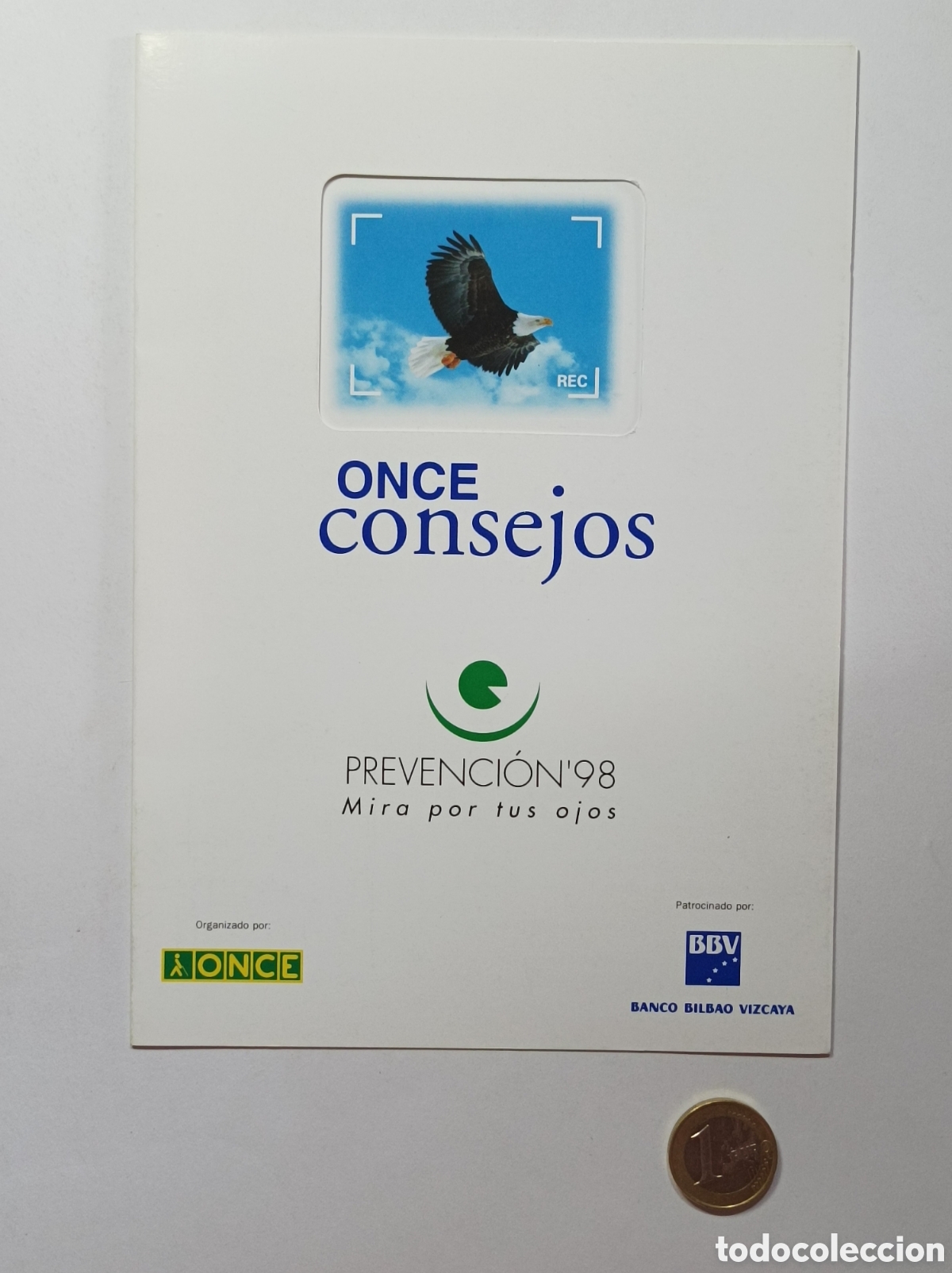 Cat&aacute;logos publicitarios: ONCE CONSEJOS. PREVENCI&Oacute;N 98. ANTIGUO FOLLETO TR&Iacute;PTICO. O.N.C.E. CIEGOS.