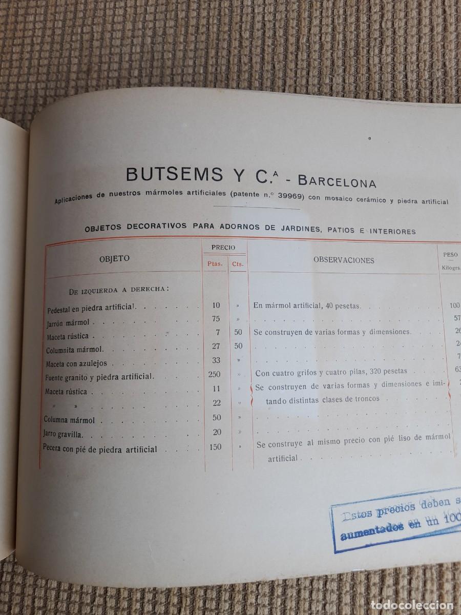Cat&aacute;logos publicitarios: Cat&aacute;logo BUSTEMS MARMOLES ARTIFICIALES 1915 - Foto 7