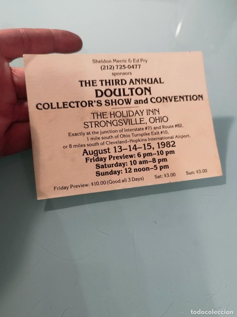 Cat&aacute;logos publicitarios: Publicidad. Tercera Convenci&oacute;n y Exposici&oacute;n Anual de Coleccionistas de Doulton. Ohio 1982.