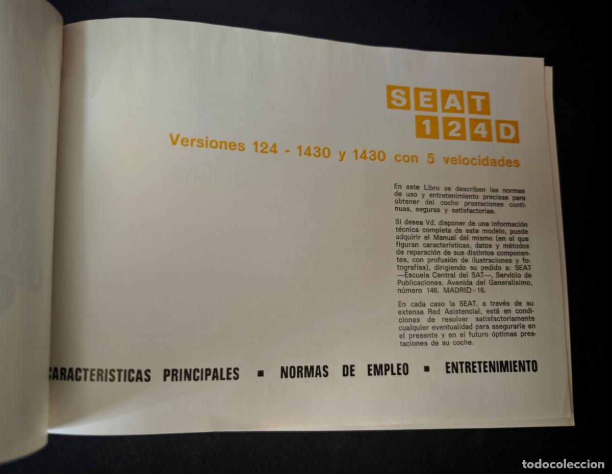 Cat&aacute;logos publicitarios: SEAT 124 D - CATALOGO - Foto 3