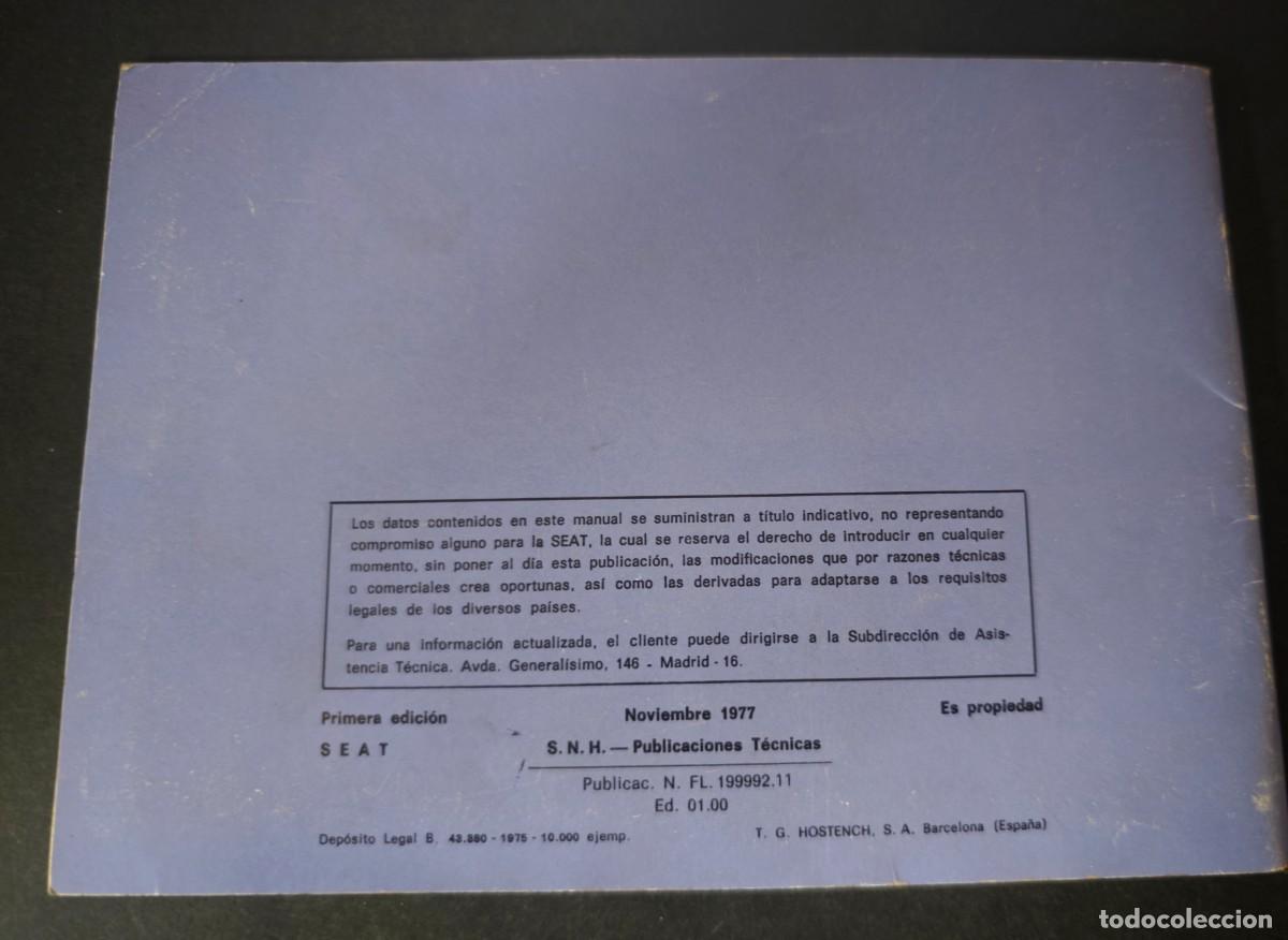 Cat&aacute;logos publicitarios: SEAT 124 D - CATALOGO - Foto 5