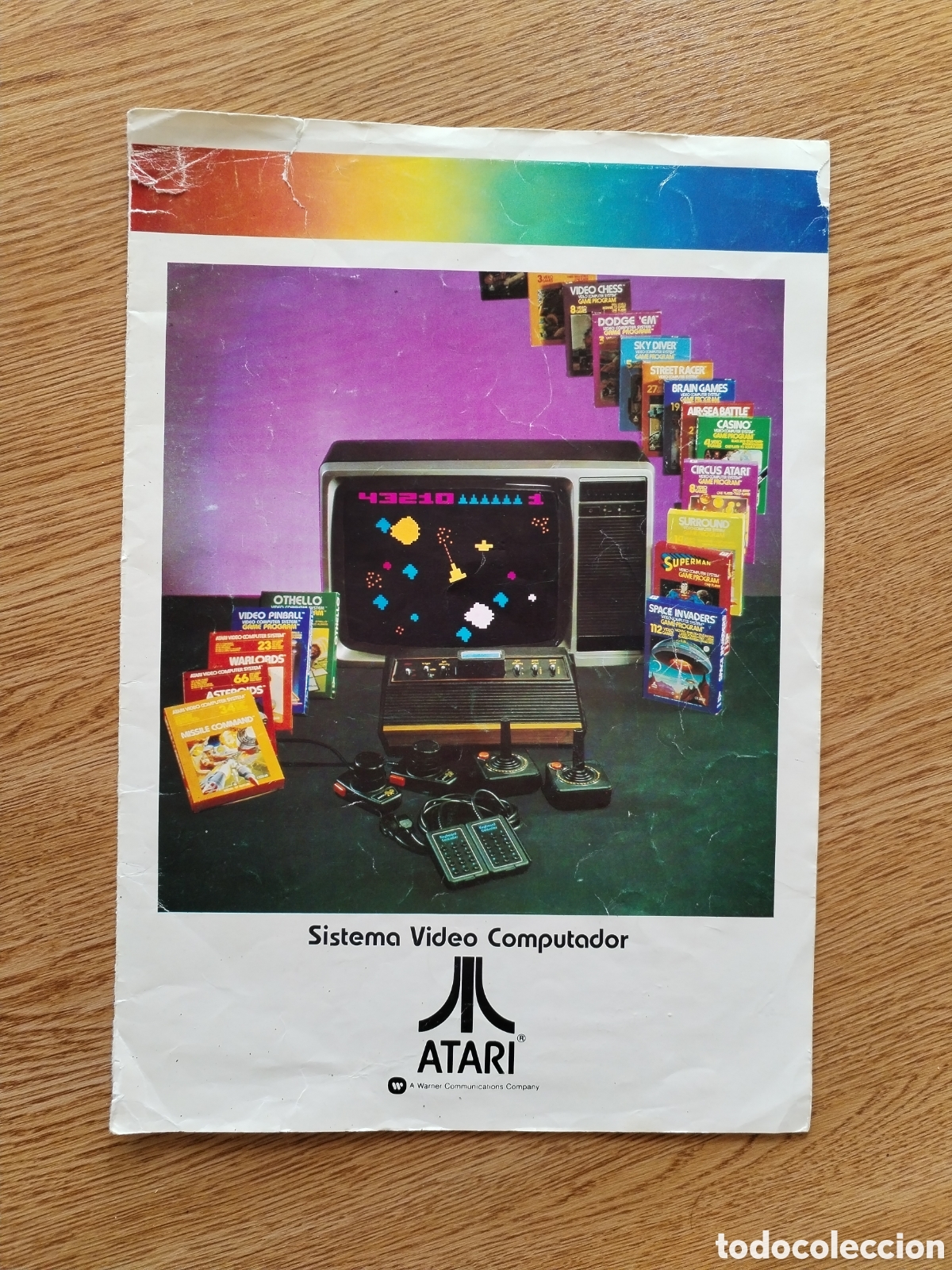 Cat&aacute;logos publicitarios: Folleto Atari de su desembarco en Espa&ntilde;a