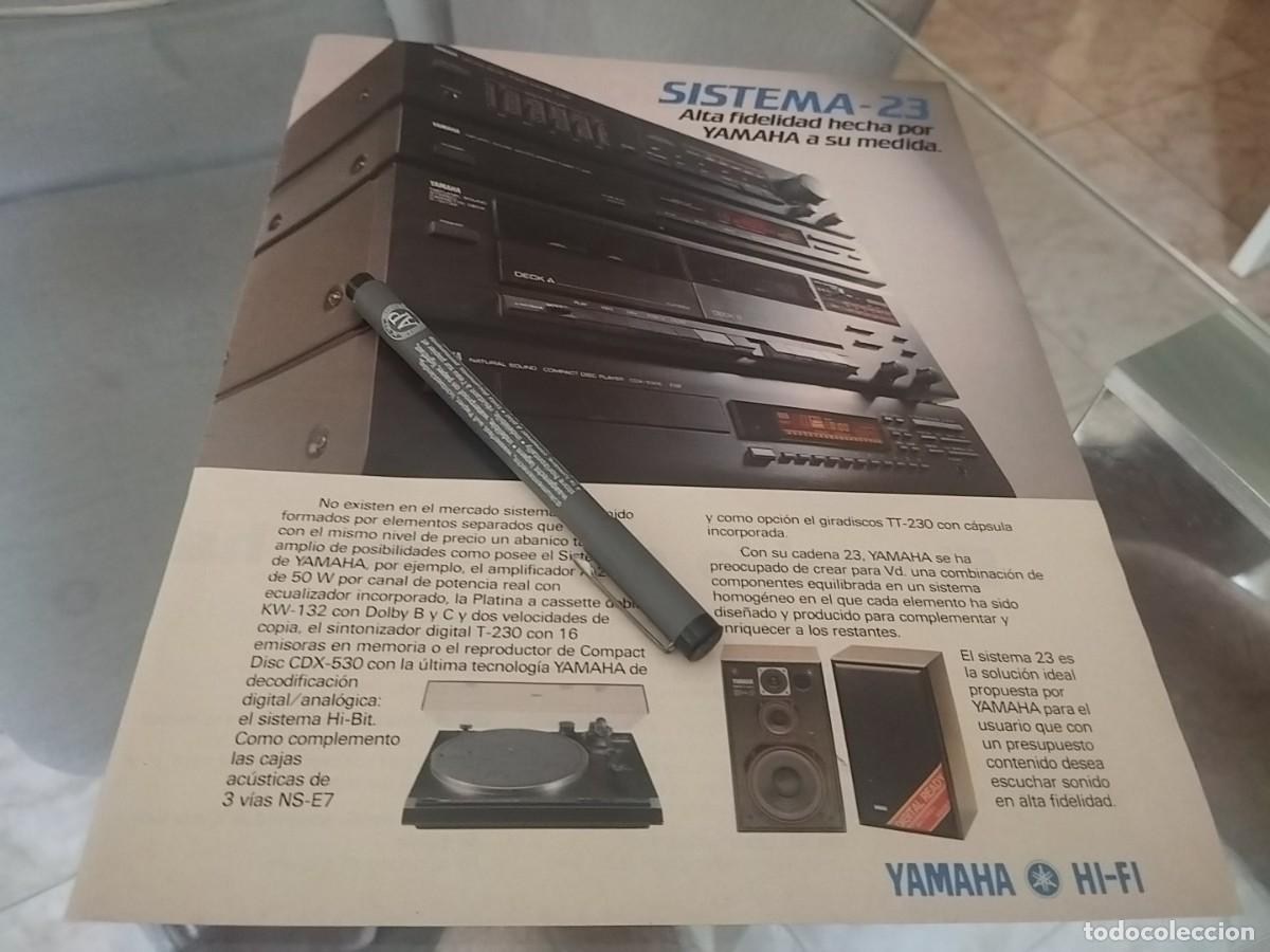 Cat&aacute;logos publicitarios: CADENA MUSICAL YAMAHA SISTEMA 23 ANUNCIO PUBLICIDAD REVISTA 1990 BONITO PARA ENMARCAR