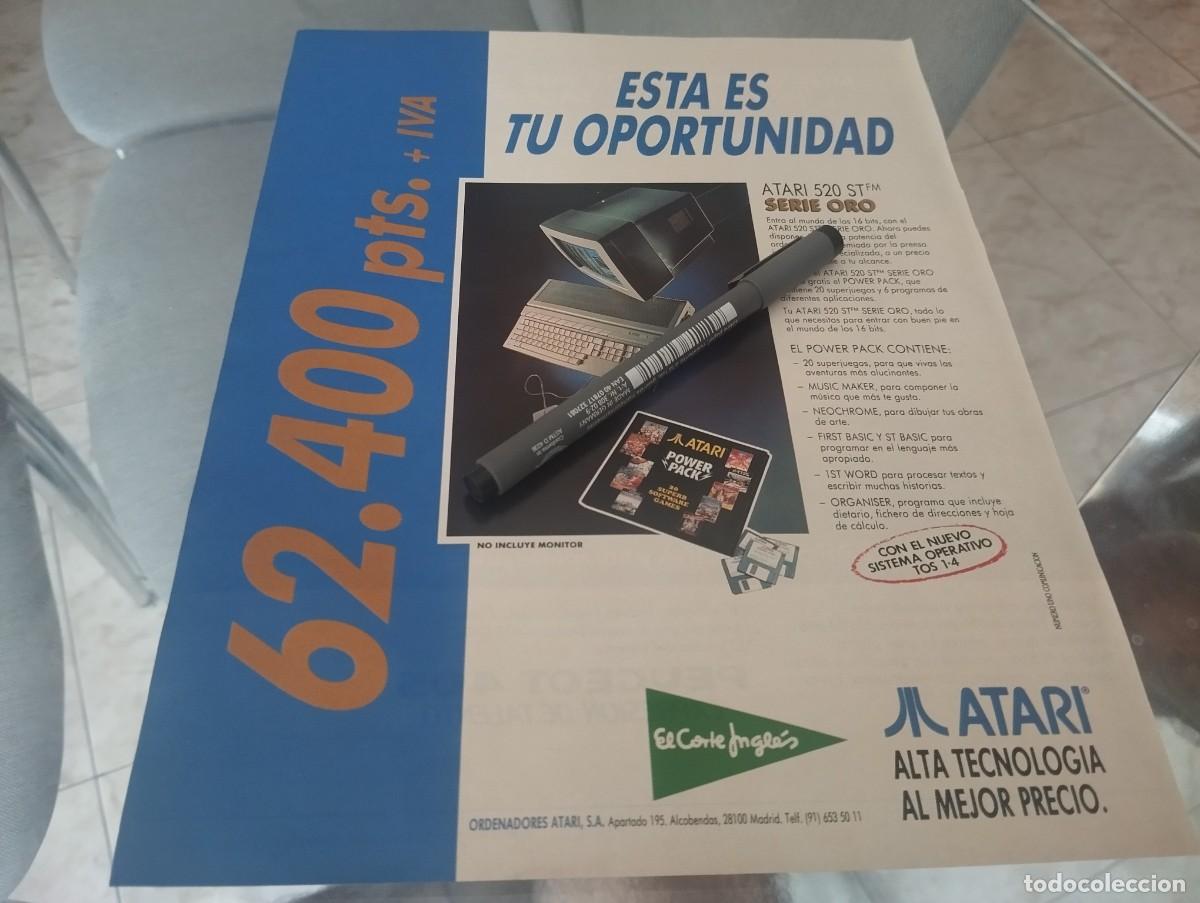 Cat&aacute;logos publicitarios: ATARI520 ST SERIE ORO ORDENADOR ANUNCIO PUBLICIDAD REVISTA 1990 BONITO PARA ENMARCAR