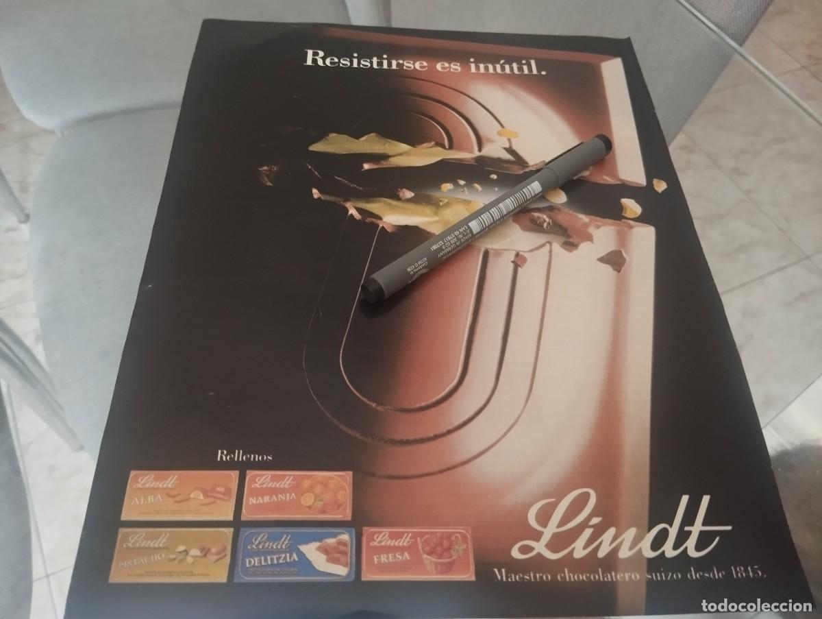 Cat&aacute;logos publicitarios: CHOCOLATE LINDT ANUNCIO PUBLICIDAD REVISTA 1990 BONITO PARA ENMARCAR