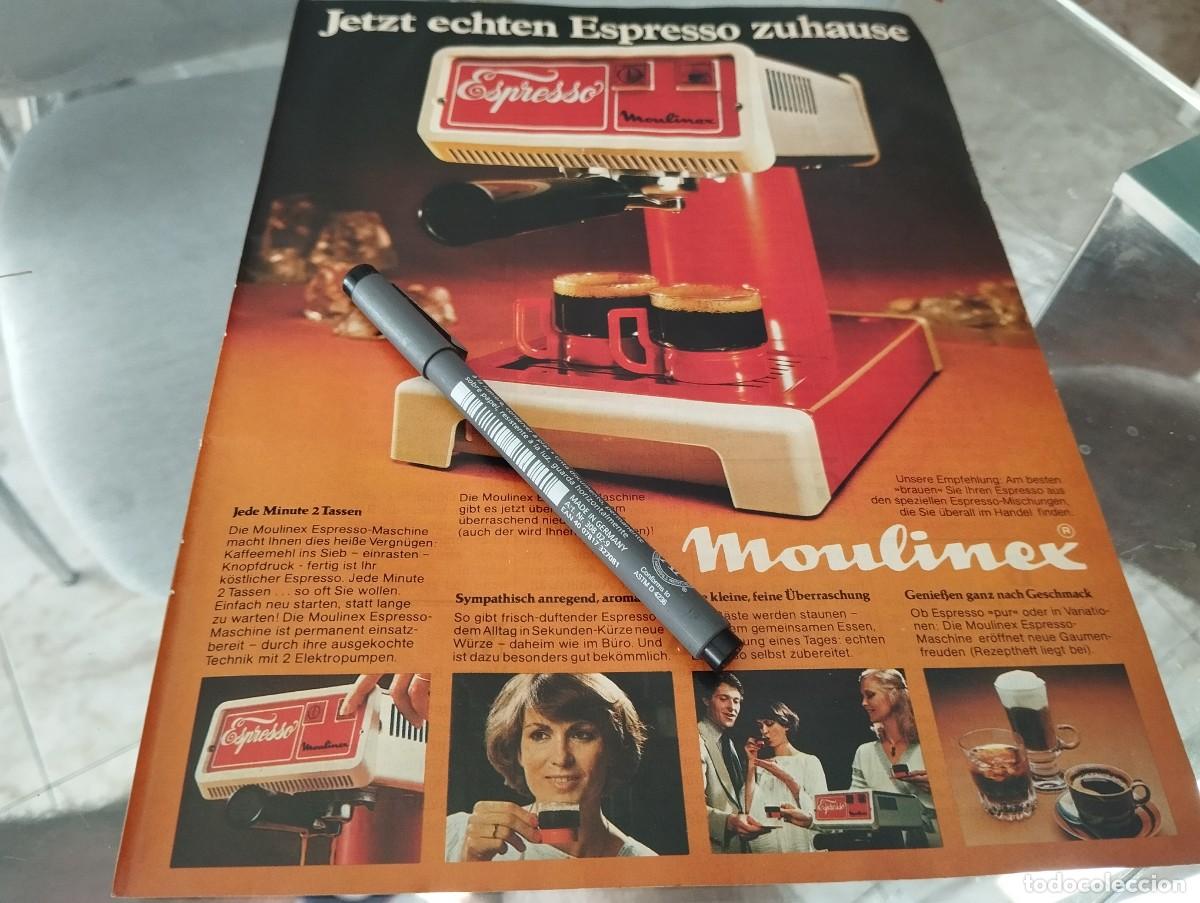 Cat&aacute;logos publicitarios: CAFETERA ESPRESSO MOULINEX ANTIGUO ANUNCIO PUBLICIDAD REVISTA ALEMANA