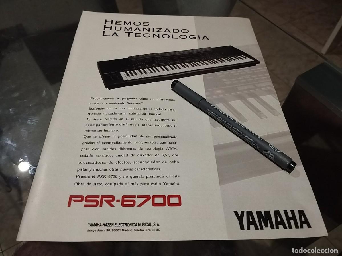 Cat&aacute;logos publicitarios: TECLADO YAMAHA PSR 6700 ANUNCIO PUBLICIDAD REVISTA 1991 BONITO PARA ENMARCAR