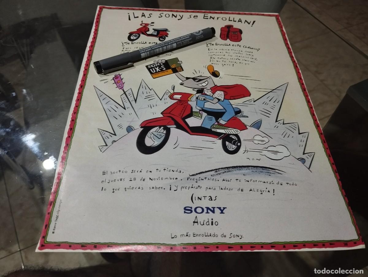 Cat&aacute;logos publicitarios: CINTA CASSETTE SONY UX-S ANUNCIO PUBLICIDAD REVISTA 1991 BONITO PARA ENMARCAR