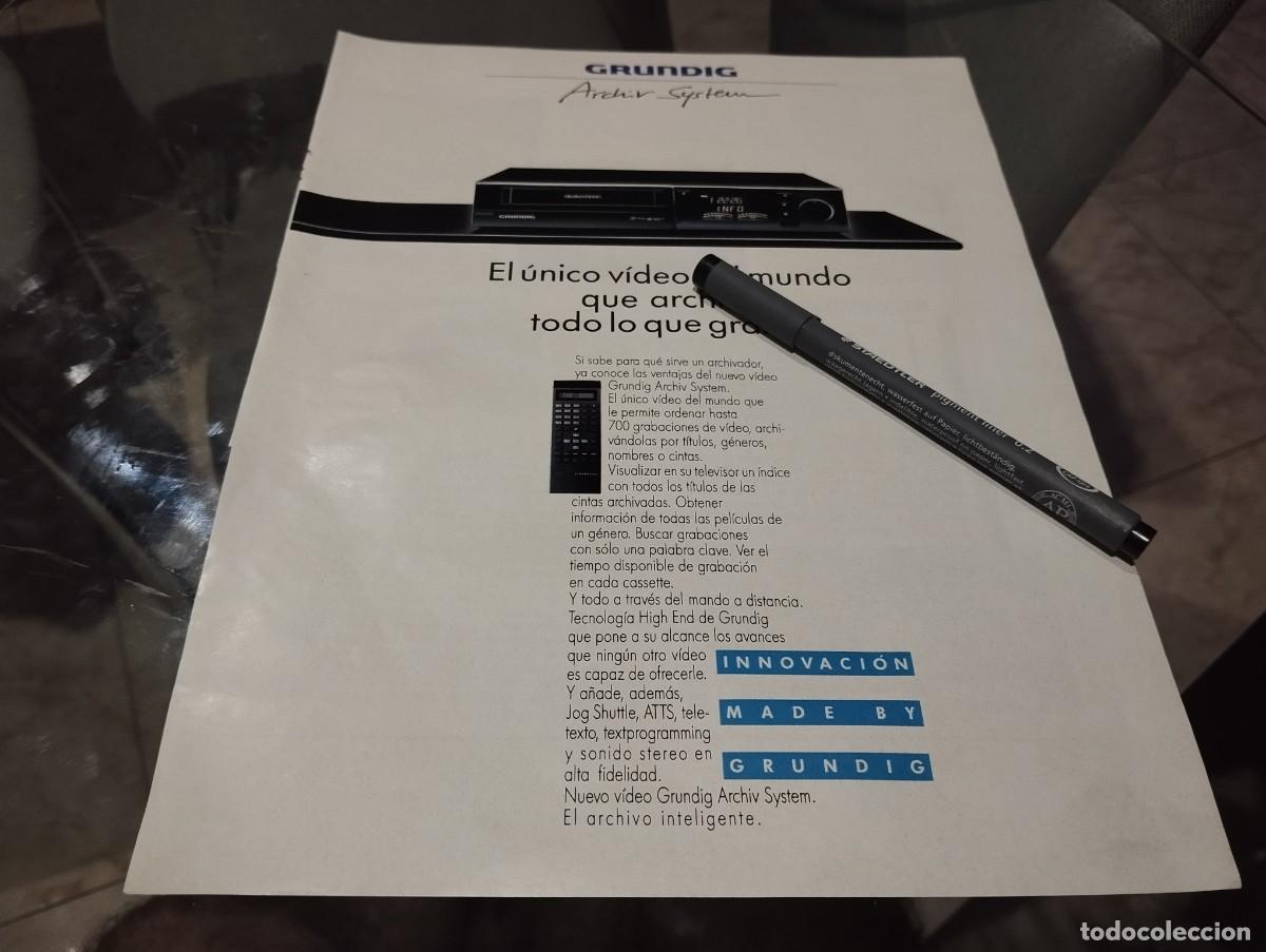 Cat&aacute;logos publicitarios: VIDEO GRUNDIG ANUNCIO PUBLICIDAD REVISTA 1991 BONITO PARA ENMARCAR