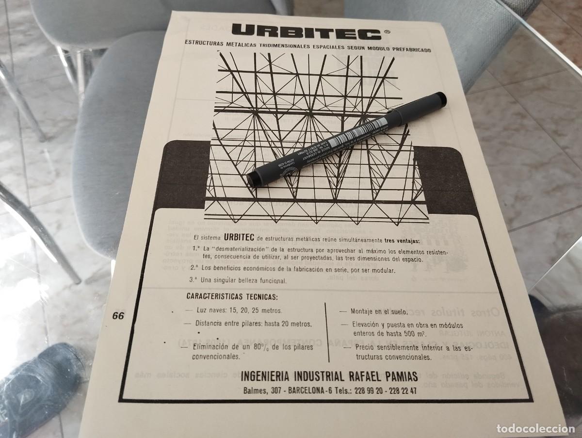 Cat&aacute;logos publicitarios: URBITEC ESTRUCTURAS METALICAS TRIDIMENSIONALES ESPACIALES / RAFAEL PAMIAS / BARCELONA RECORTE 1970