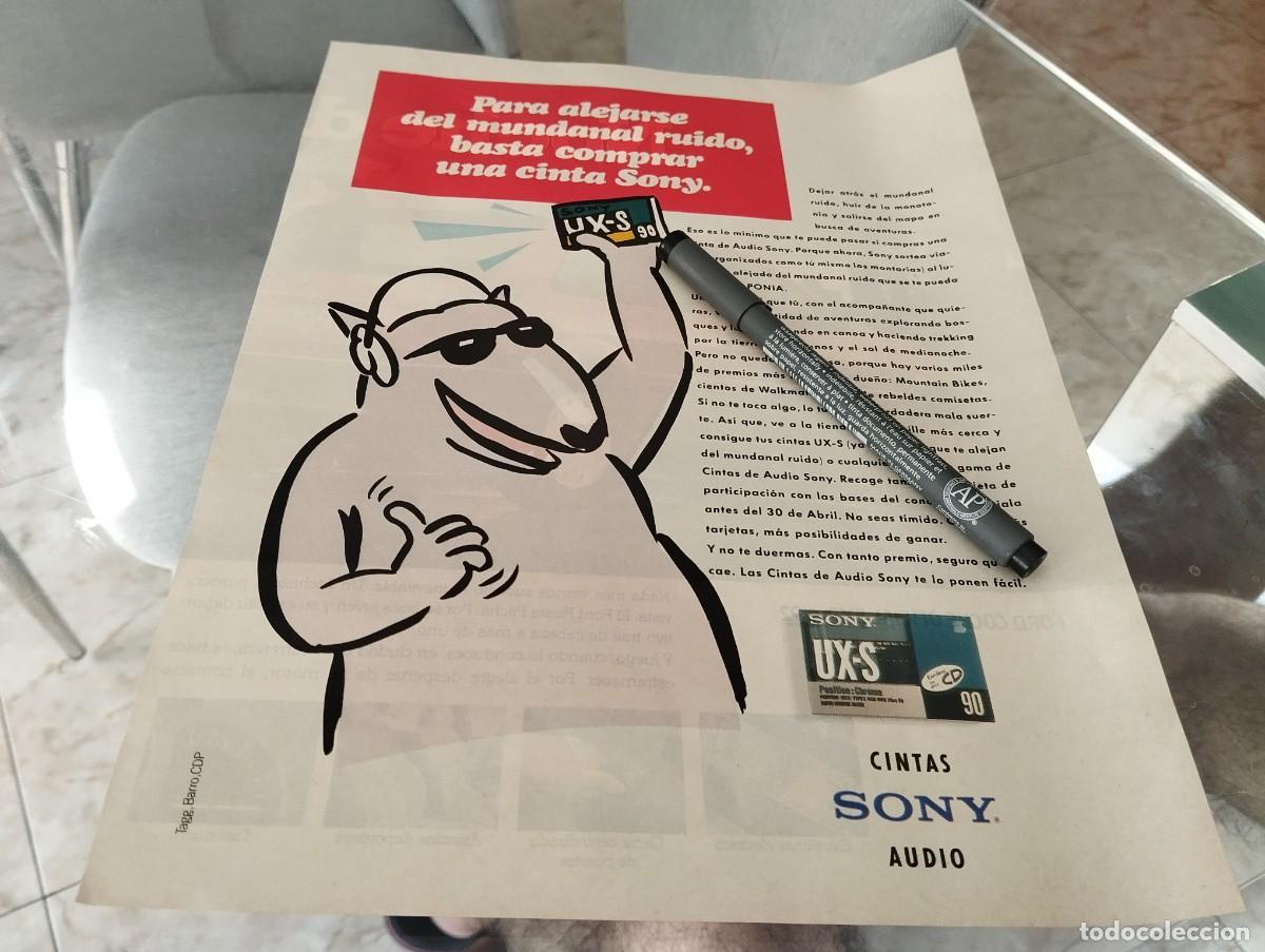 Cat&aacute;logos publicitarios: CINTAS AUDIO SONY UX - S ANUNCIO PUBLICIDAD REVISTA 1991 BONITO PARA ENMARCAR