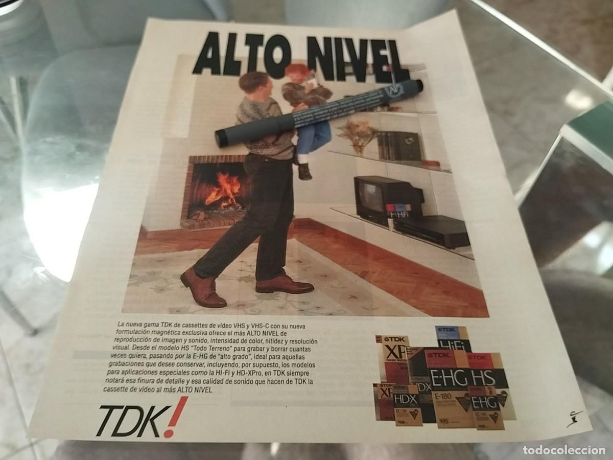 Cat&aacute;logos publicitarios: CINTAS VHS TDK ANUNCIO PUBLICIDAD REVISTA 1991 BONITO PARA ENMARCAR