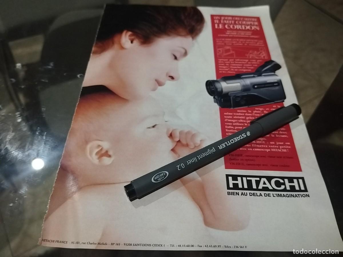 Cat&aacute;logos publicitarios: CAMARA VIDEO HITACHI ANUNCIO PUBLICIDAD REVISTA FRANCESA 1995 BONITO PARA ENMARCAR