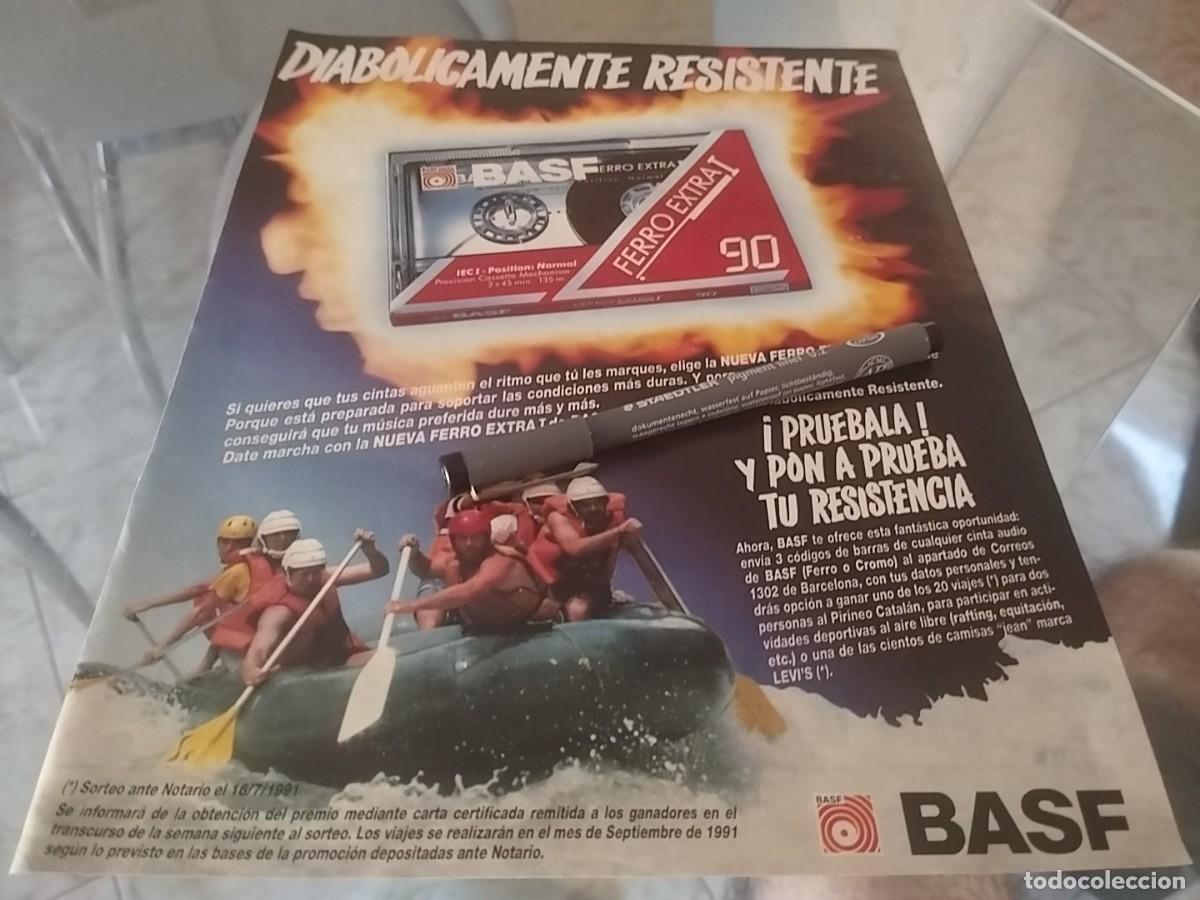 Cat&aacute;logos publicitarios: CINTA CASSETTE BASF FERRO EXTRA I 90 ANUNCIO PUBLICIDAD REVISTA 1991 BONITO PAR&Aacute; ENMARCAR