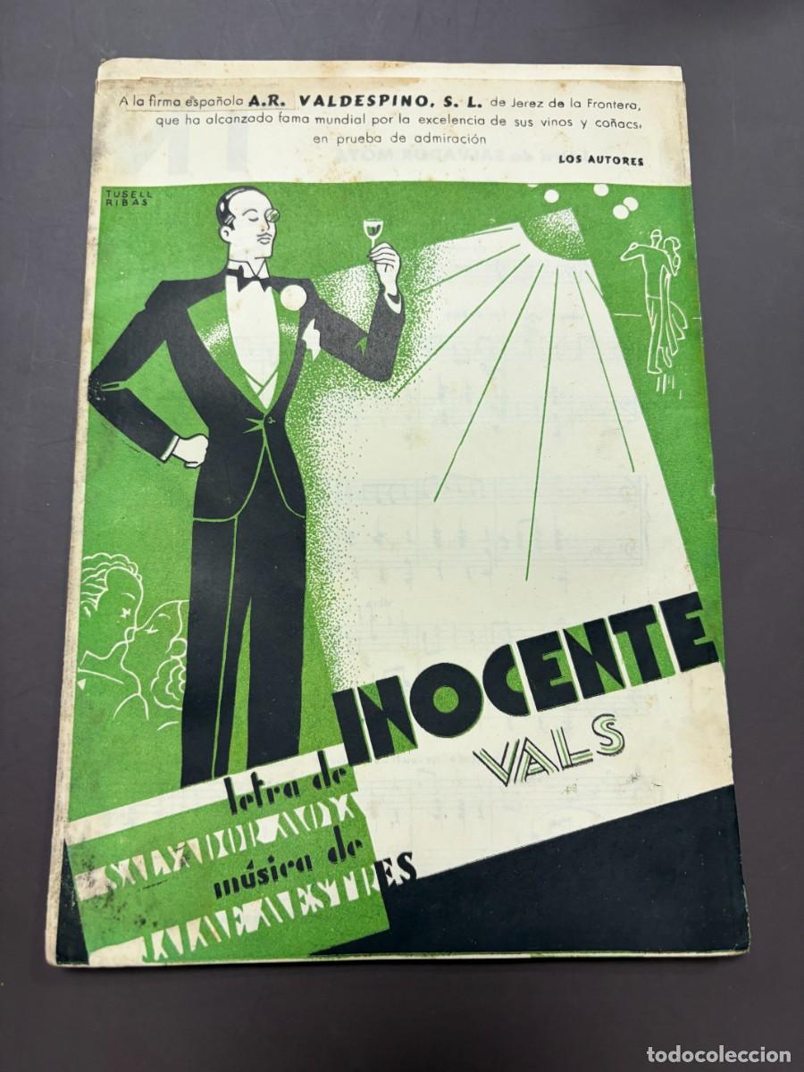 Cat&aacute;logos publicitarios: CO&Ntilde;AC VALDESPINO. PASODOBLE FLAMENCO. INOCENTE VALS. LETRA DE SALVADOR MOYA. JAIME MESTRES.