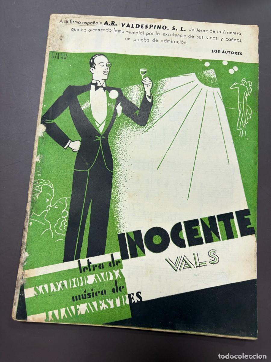 Cat&aacute;logos publicitarios: CO&Ntilde;AC VALDESPINO. PASODOBLE FLAMENCO. INOCENTE VALS. LETRA DE SALVADOR MOYA. JAIME MESTRES.