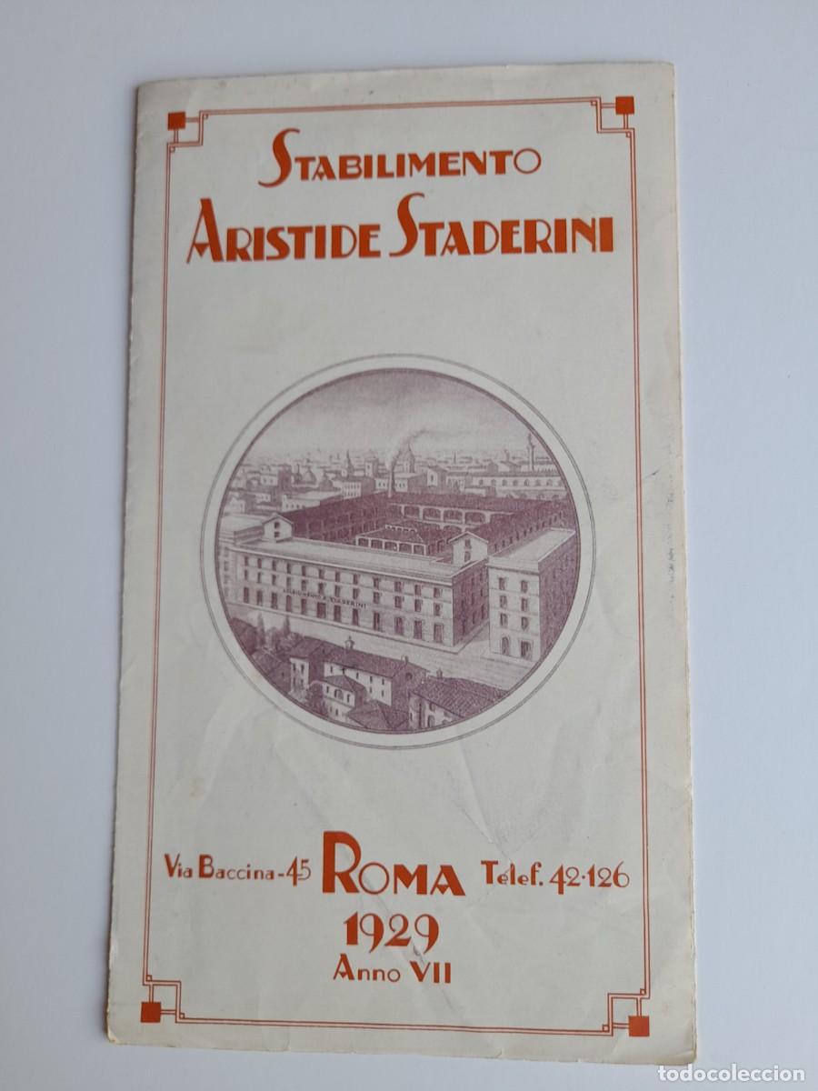 Cat&aacute;logos publicitarios: Tr&iacute;ptico BIBLIOTECAS MATERIAL ARCHIVO 1929 EXPOSICION INTERNACIONAL BARCELONA (en italiano)