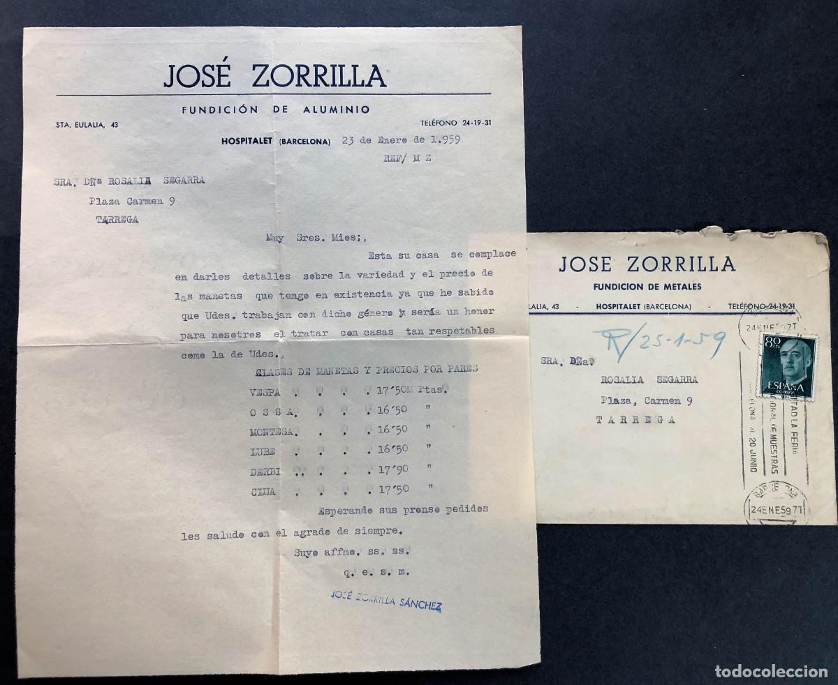 Cat&aacute;logos publicitarios: JOS&Eacute; ZORRILA / FUNDICI&Oacute;N ALUMINIO / MANETAS PARA MOTOS / VESPA / HOSPITALET 1959