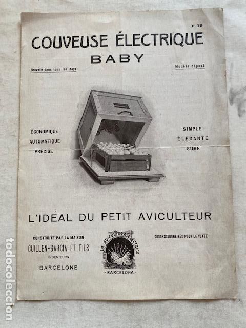 Cat&aacute;logos publicitarios: Catalogo antiguo Incaubadora electrica. Avicultura. Guillem-Garcia e Hijos. Barcelona