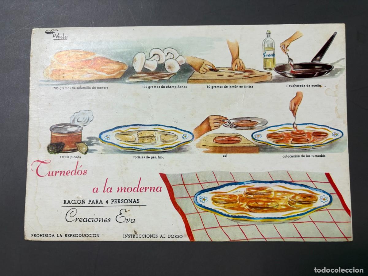 Cat&aacute;logos publicitarios: ANTIGUA FICHA DE COCINA ILUSTRADA &ndash; TURNED&Oacute;S A LA MODERNA &ndash; CREACIONES EVA &ndash; COLECCI&Oacute;N J N&ordm; 1220