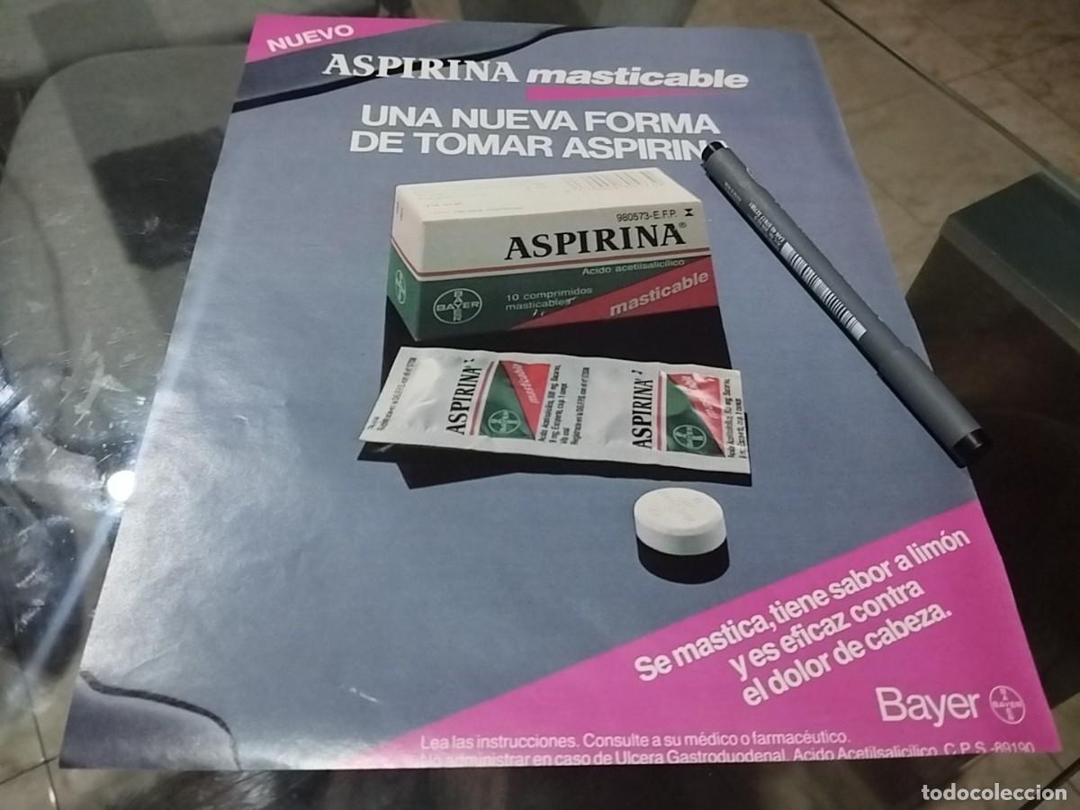 Cat&aacute;logos publicitarios: ASPIRINA MASTICABLE BAYER ANUNCIO PUBLICIDAD REVISTA 1990 BONITO PARA ENMARCAR